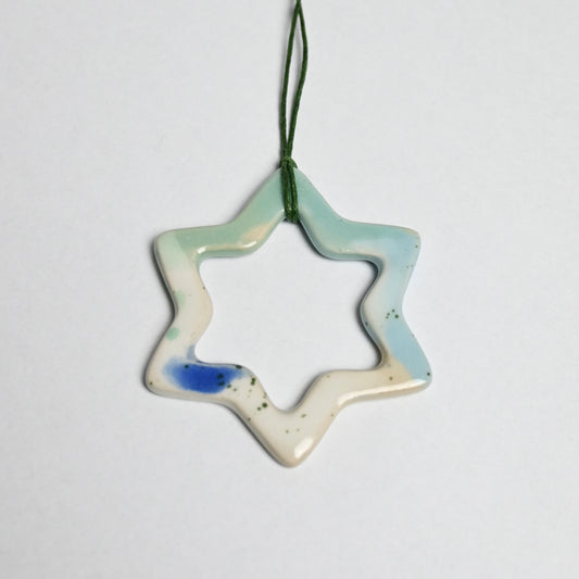 2024 Ceramic Hanging Decoration - Cut-out Large Star