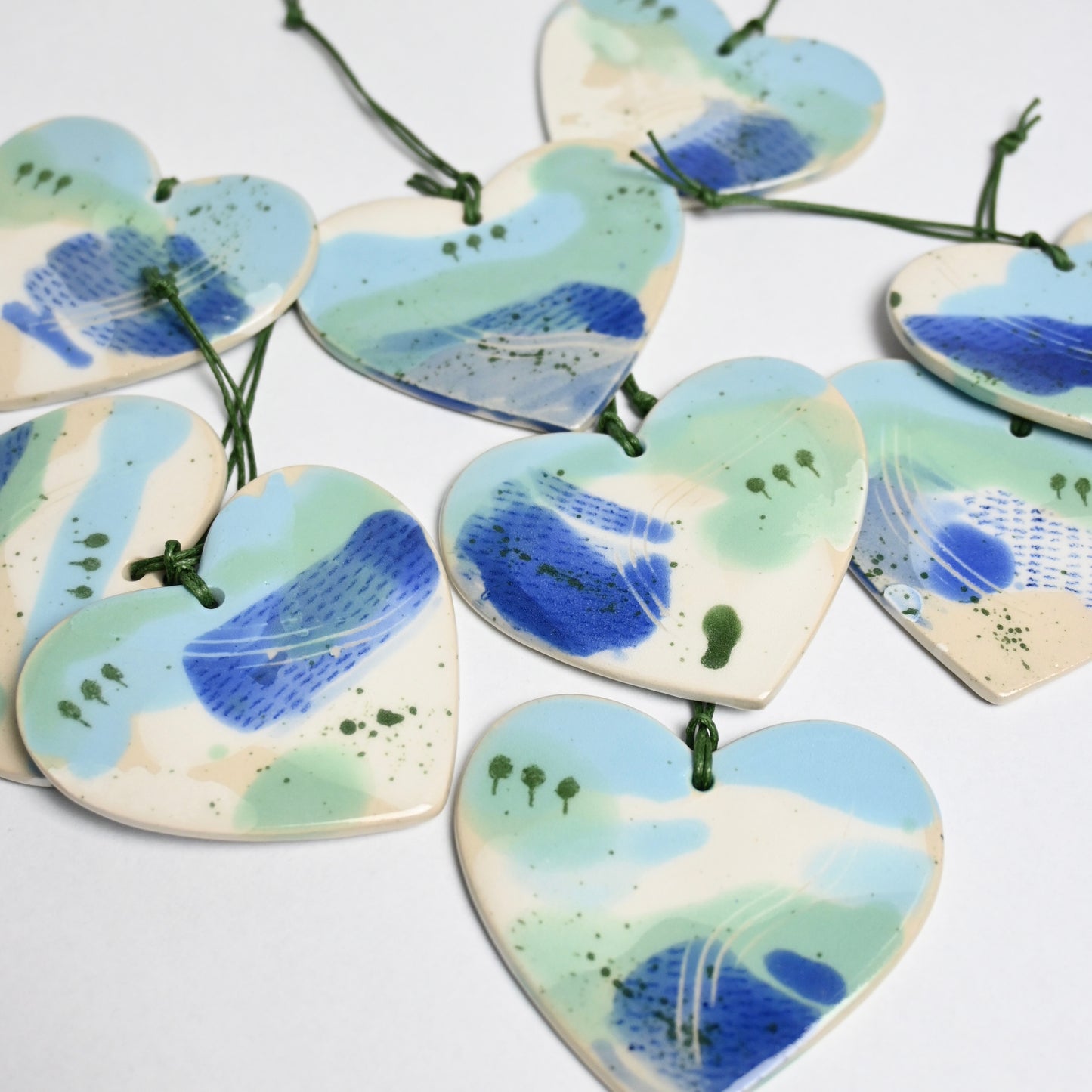 2024 Ceramic Hanging Decoration - Landscape Heart