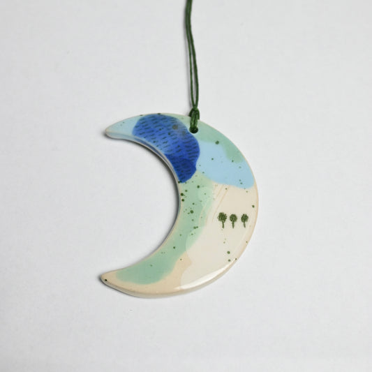 2024 Ceramic Hanging Decoration - Landscape Moon